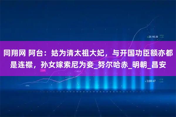 同翔网 阿台：姑为清太祖大妃，与开国功臣额亦都是连襟，孙女嫁索尼为妾_努尔哈赤_明朝_昌安
